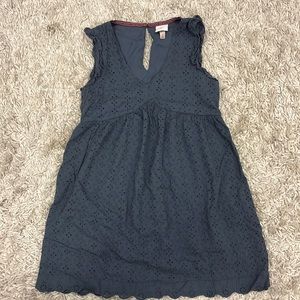 Blue eyelet dress